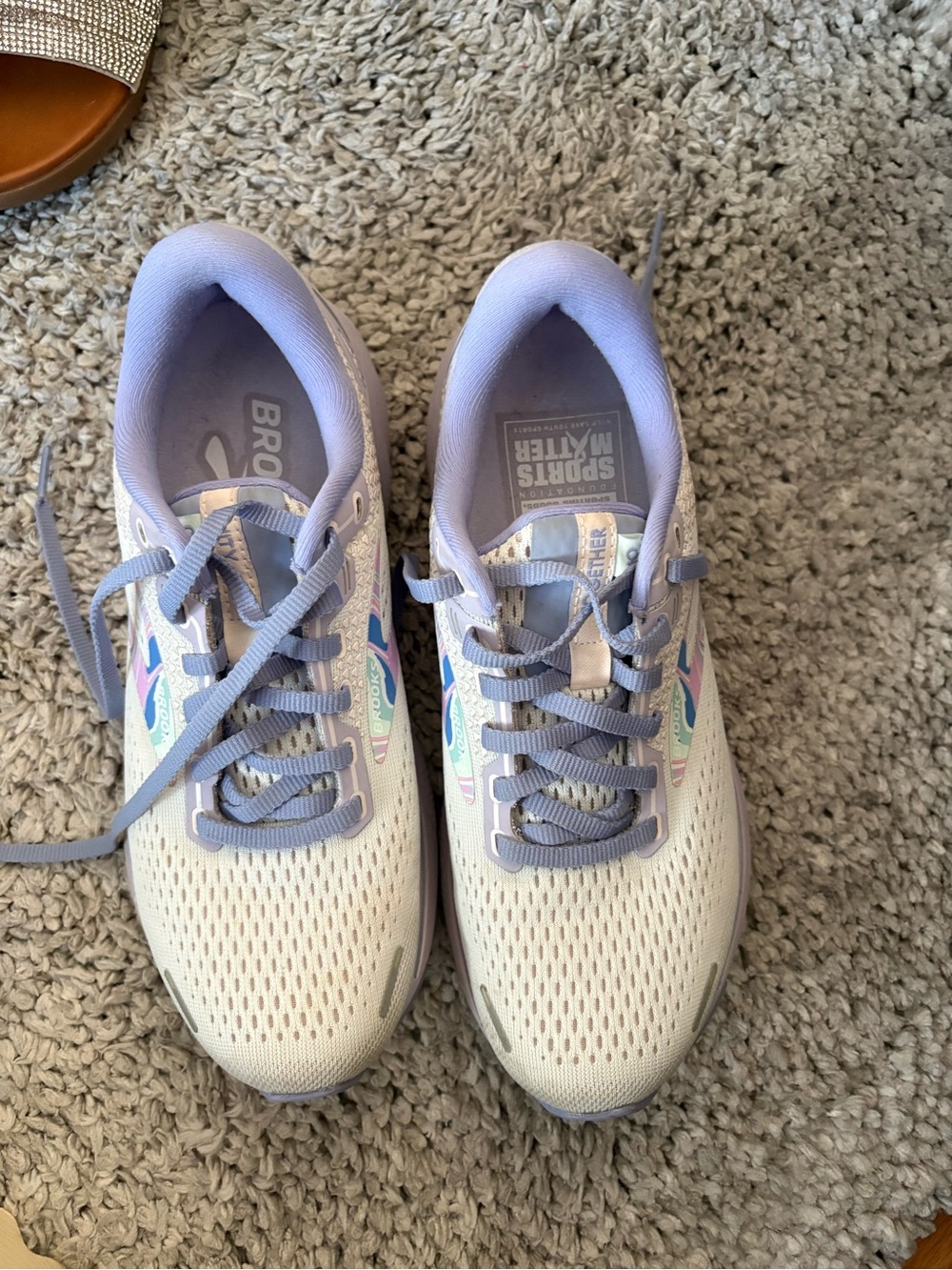 Brooks Ghost Women's Running Shoes - Lavender/Pastel Pink/Ivory - Picture 2 of 4